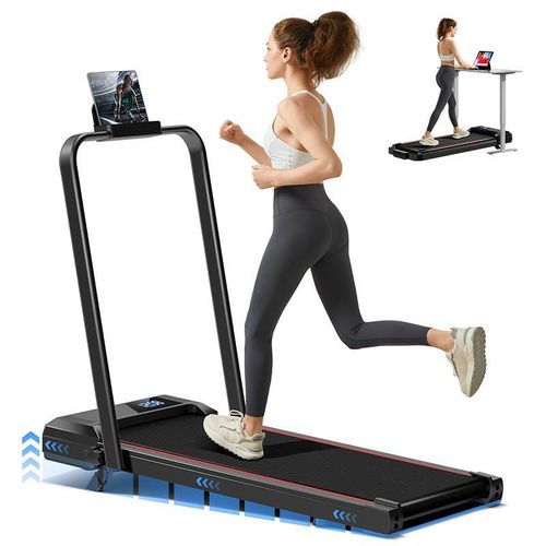 Laufband für Zuhause Faltbare 12 KM/H, Laufbänder für den Schreibtisch mit Steigung, Walking Pad mit Bürstenlosem Motor, max Belastung 136 kg