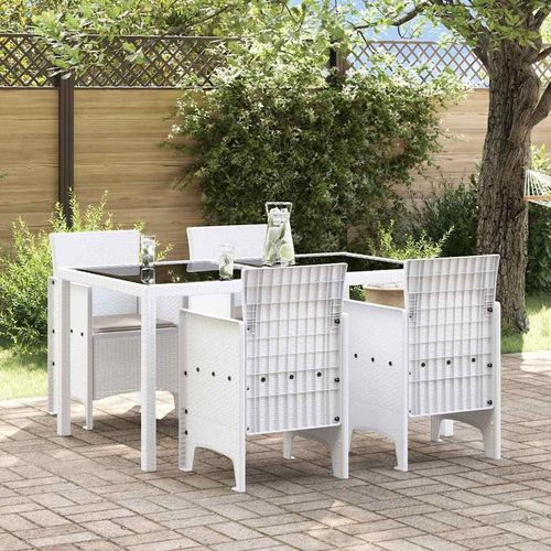 Gartenstuhl 4 pcs Weiß 53 x 49 x 85 cm PP