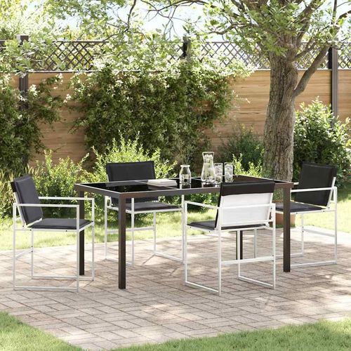 Garten Essgruppe 5 pcs Weiß 160 x 80 x 73 cm