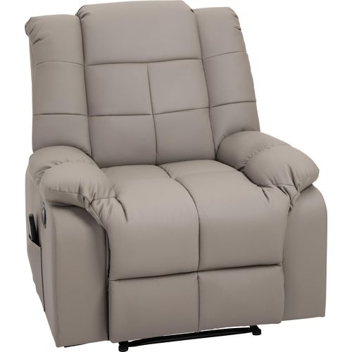 Massagesessel Fernsehsessel mit Liegefunktion 8 Massagepunkte Grau 94 x 99 x 99 cm