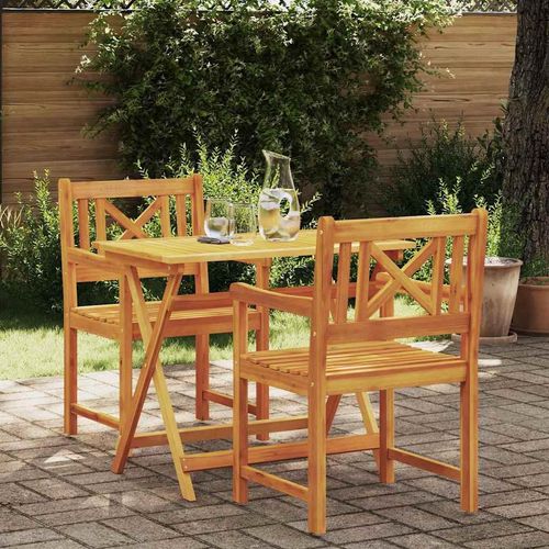 Gartenstuhl 2 pcs Braun 56 x 56 x 90cm Massivholz Akazie