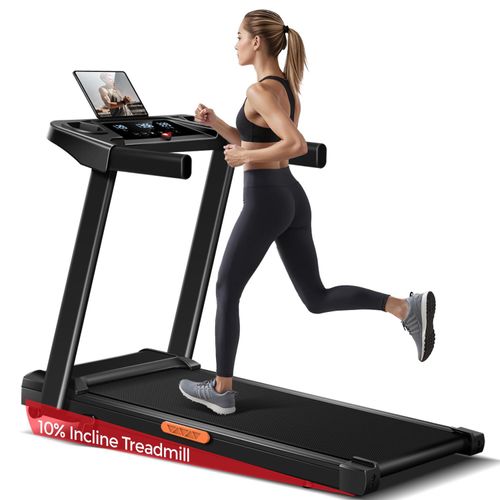 Laufband für Zuhause mit Steigung 9%, Laufbänder 12 KM/H, Treadmill mit 3,0-PS-Motor und 12 voreingestellte Programme, Max Belastung 136KG