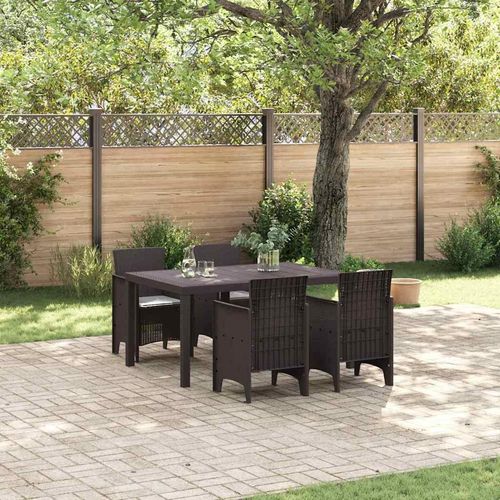 Garten Essgruppe 5 pcs Braun Mittel Polypropylen