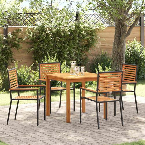 Garten Essgruppe 5 pcs Schwarz 85 x 85 x 74 cm