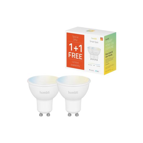 LED-Leuchtmittel »hombli Smart Spot GU10 45050 W CCT 1+1 Pack«, GU10, Neutralweiss-Tageslichtweiss-Kaltweiss-Warmweiss