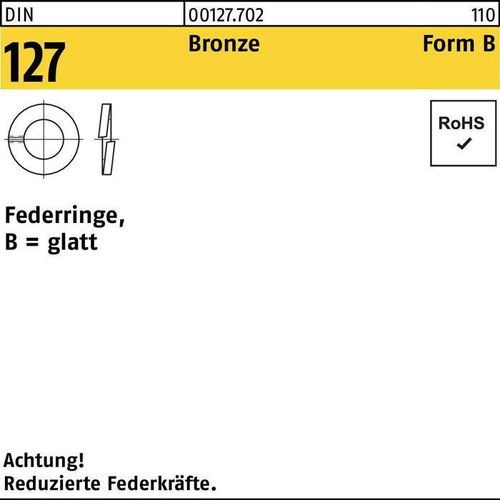 Reyher Federringe DIN 127 CuSn6 B 8 Bronze 001277020080000 (500 Stück)