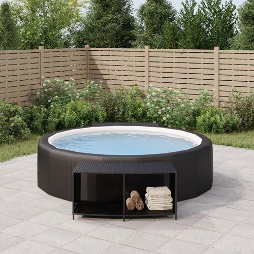 Möbel Outdoor-Regale 2 Stk. Schwarz Poly Rattan - Poolzubehör 362264