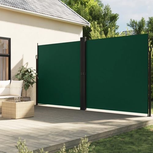 Eleganten-Stil Seitenmarkise Ausziehbar Dunkelgrün 220x1000 cm Sonnenschirme DE697278