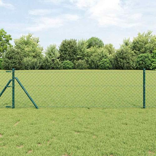 Zaun Grün 25 x 0.8 m Galvanisiertes Stahl