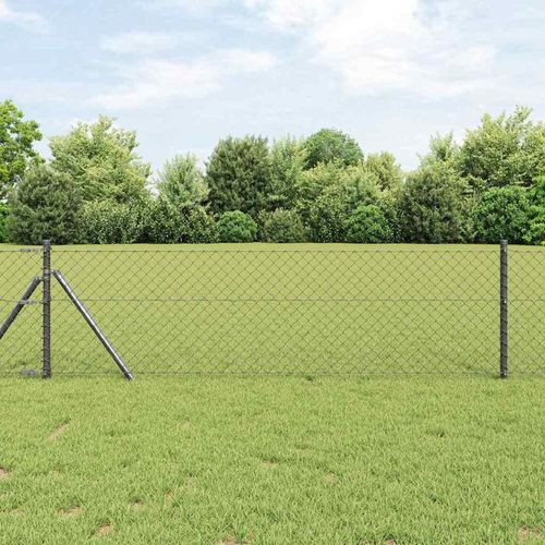 Zaun Grau 25 x 0.8 m Metall