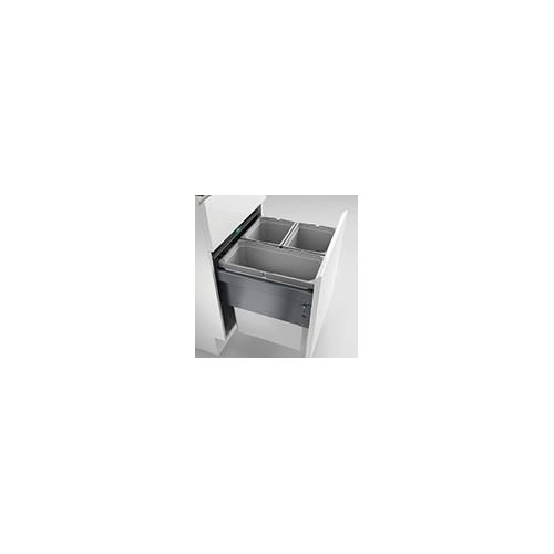 Naber, Cox® Base 2T 500-3. Abfallsammler, hellgrau, Höhe 460 mm - Mülleimer