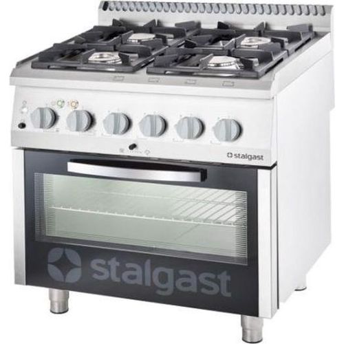 Gasherd 4 Brenner Mit Elektrobackofen (Gn 2/1) Serie 700 Nd - G20, 4-Brenner (3,5+5+2X7)