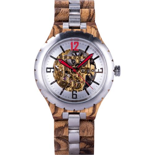 Edenhölzer Holzuhr Herren Armbanduhr Automatik Lombok Holzarmband ED086-005