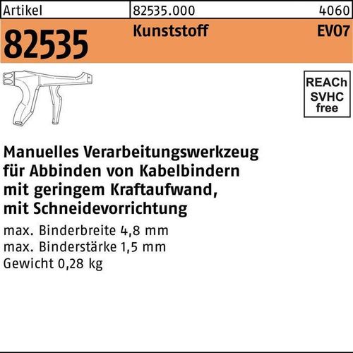 Artikel 82535 Kunststoff EVO7 Manuelles Verarbeitungswerkzeug für Abbinden von K