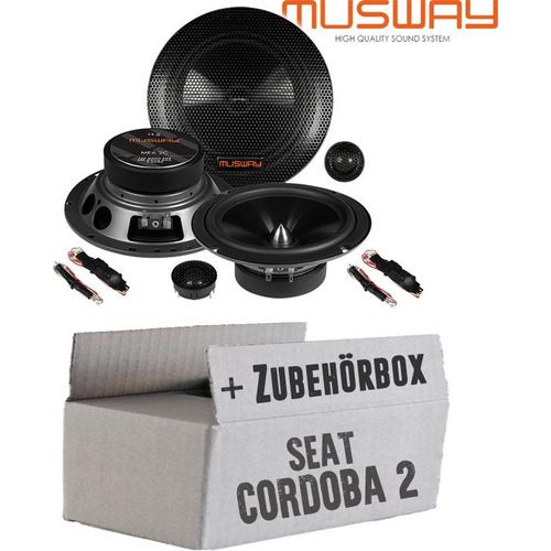 Lautsprecher Boxen Musway ME6.2C - 16,5cm System Auto Einbauzubehör - Einbauset passend für Seat Cordoba 2 6L - justSOUND