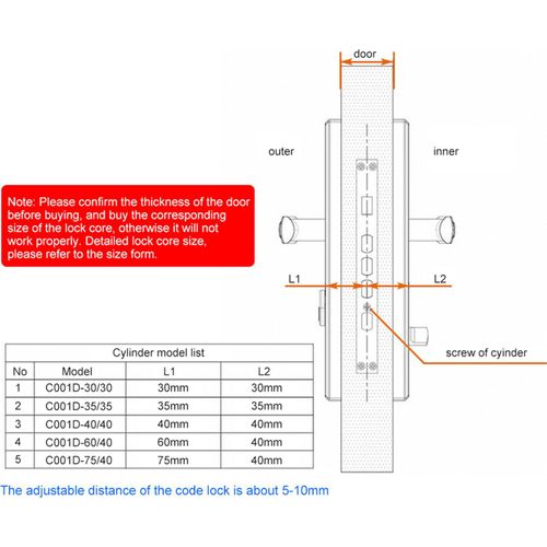 Smart Cylinder Lock With Tuya APP Keyless Electronic Fingerprint Door Lock BT Digital Password Lock Code Anti-theft Security Door Lock Core with Key Electric Lock