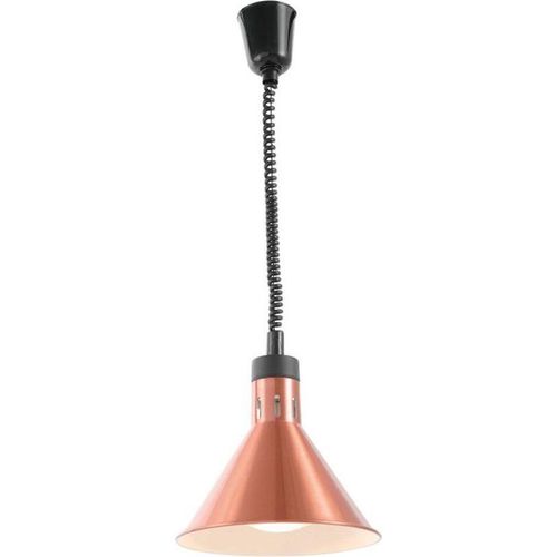 KBS Infrarot-Heizlampe aus eloxiertem Kupfer mit Glühbirne 275x275x250 mm 230V