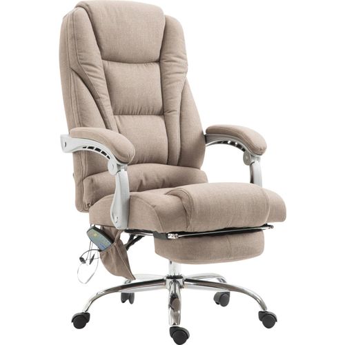 Bürostuhl HLO-CP67 Stoff mit Massagefunktion taupe