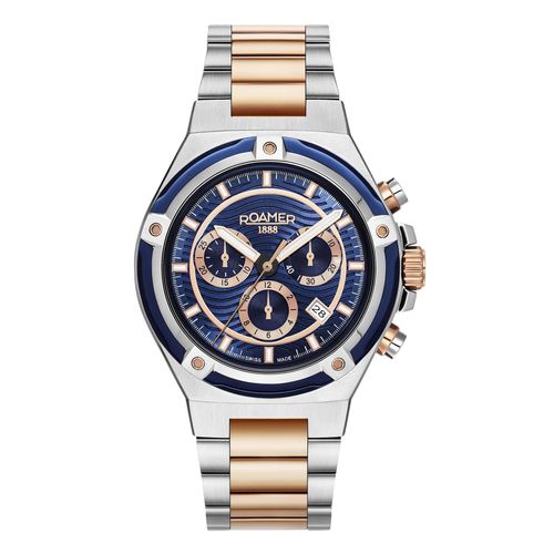 Roamer Herren Armbanduhr Tempomaster Chrono 42 mm Armband Edelstahl