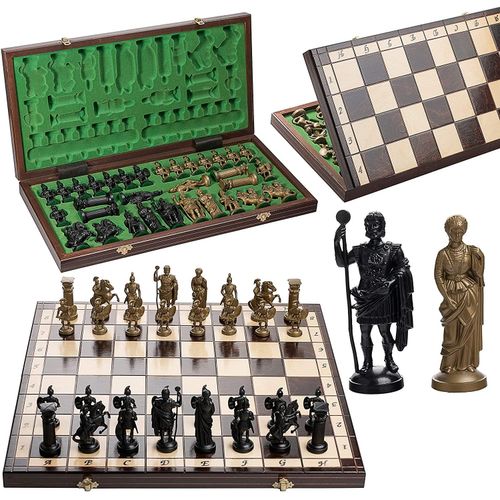 Exklusive SPARTA 49,5 cm dekorative Holz Schachspiel mit gewogenen Stücke!