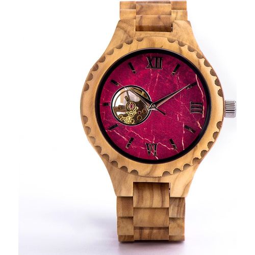 Edenhölzer Holzuhr Herren Armbanduhr Automatik Mistique Holzarmband