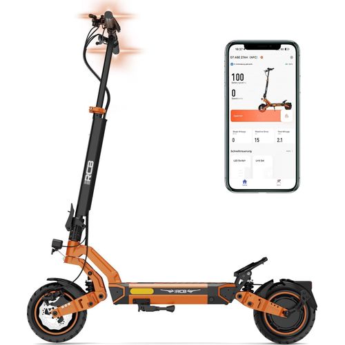 RCB D7 Ultra E-Scooter mit Straßenzulassung bis 1600W 20,8 Ah NFC Blinker App bis 100 km Reichweite App