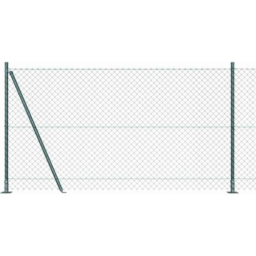 vidaXL Kettengliedzaun mit Pfosten Grün 1.2 x 25 m Stahl