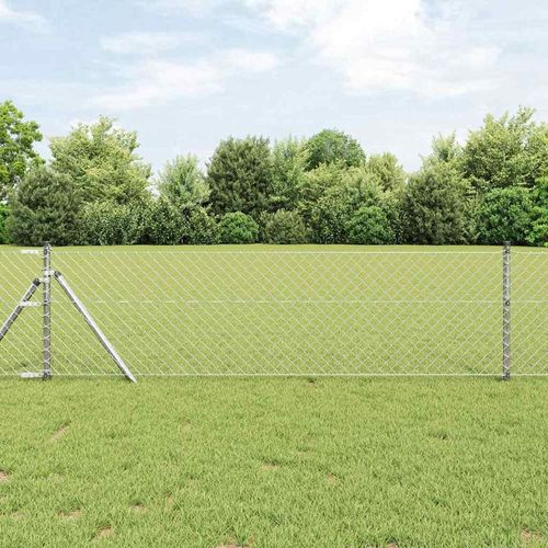 Zaun Silber 25 x 0.8 m Galvanisierter Stahl