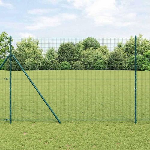 Zaun mit Pfosten Grün 1.6 x 25 m Stahl