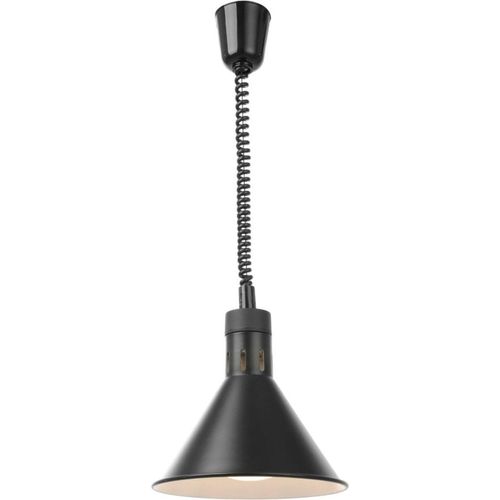 KBS Heizlampe Infrarot schwarz Eloxiert mit Leuchtmittel 275x275x250 mm
