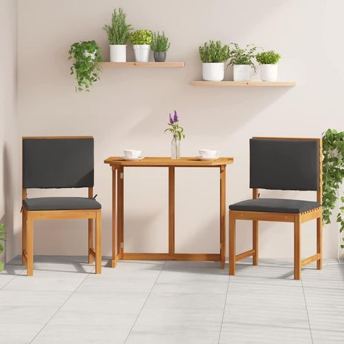 Gartenstuhl 2 pcs Braun 50 x 50 x 91cm Massivholz Akazie