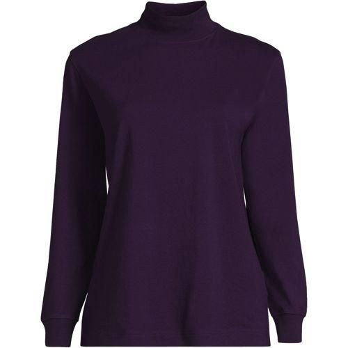 Super T-Stehbundshirt, Damen,  Lila, Baumwolle, by Lands' End