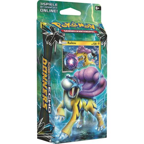 POKÉMON 45054 PKM Pokémon SM08 Sonne & Mond: Themendeck Echo des Donners Lavabrand oder Sturmbeschwö