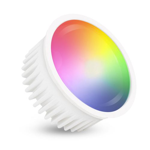 linovum Smart LED Leuchtmittel Modul flach kompatibel mit Alexa & Google steuerbar via App - dimmbar RGB & Weißtöne 2700-7300K Wifi 4W
