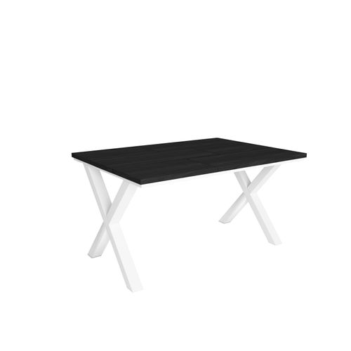 Esstische, 6 gäste, 140x90x75cm, Robust und stabil, Schwarz, Industrielles Stil