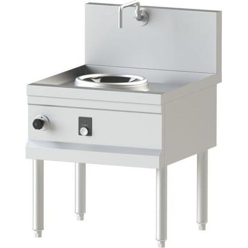KBS Wokherd 1 Brenner Wandmodell 700x750x1050 mm mit Wokpfanne und Wasserhahn