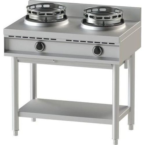 Gasherd Wok KBS 2 unabhängige Brenner 2x13kw 900x600x850 mm Zündflamme