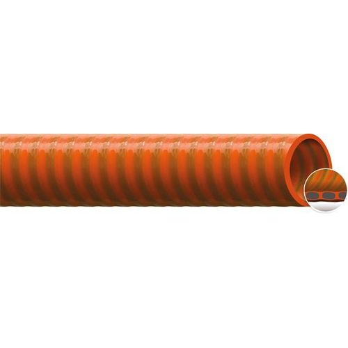 Kunststoff-Saugschlauch QUADRIFLEX Innen-Ø 76,0 mm Orange Außen-Ø 86,0 mm 5,0 mm Länge 50 m