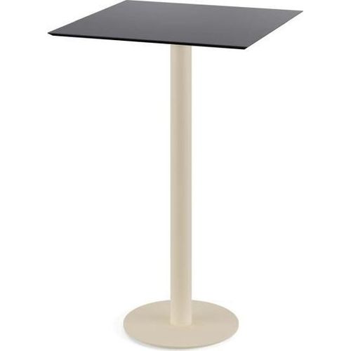 Urban Stehtisch Sand gestell + Schwarz HPL 70x70 cm