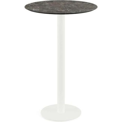 Urban Stehtisch Weiß gestell + Galaxy Marble HPL Ø70 cm