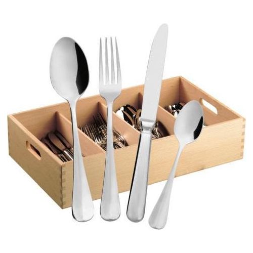 Arundo BAGUETTE Besteckset – 145-teilig, hochglanzpoliertes 18/10 Edelstahl, inkl. Holzkasten
