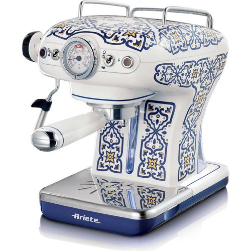 Ariete 1389/1C, Espressomaschine, 0,9 l, Kaffeepad, Gemahlener Kaffee, 850 W, Blau, Mehrfarbig