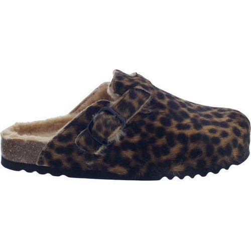 Scholl Fae New F Clog Yena (Animal Print) - Leder mit Felloptik 40