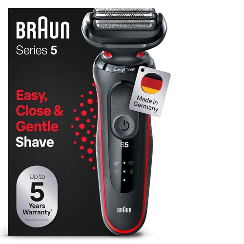 Series 5 Rasierer für Männer, Elektrorasierer, EasyClean, Nass und Trocken, wiederaufladbar und kabellos, 51-R1000s