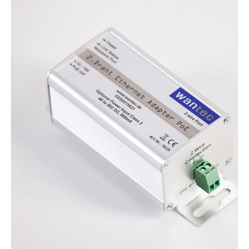 Wantec Netzwerkadapter 2wIP 2 Draht 10/100 PoE Schraubkl.