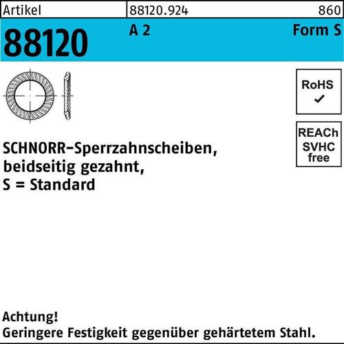Schnorr Scheiben 1.4301 S 12 A 2 S 500 Stk