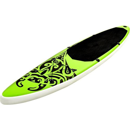 vidaXL Aufblasbares Stand Up Paddle Board Set 305x76x15 cm Grün