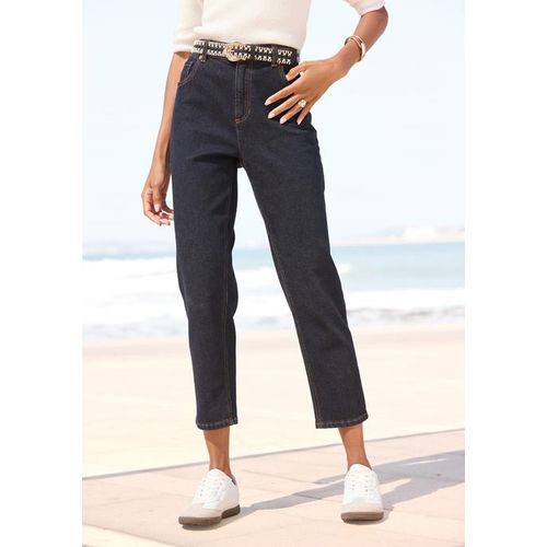 LASCANA Mom-Jeans mehrfarbig Gr. 40 für Damen. Figurbetont. Nachhaltig.