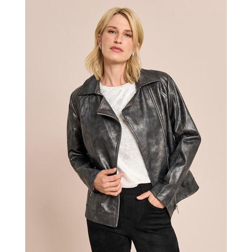Bikerjacke Metallic-Look
