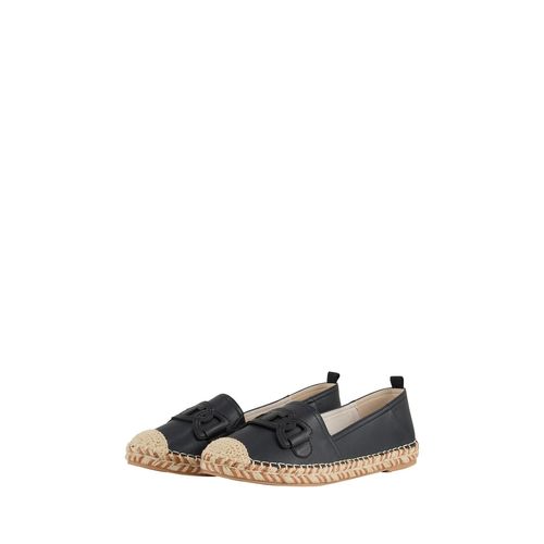 TOM TAILOR Damen Flache Espadrilles mit Kontrastnähten, blau, Uni, Gr. 36